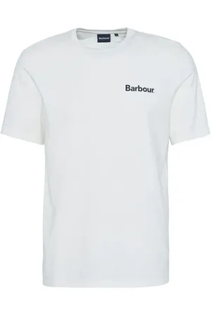 Barbour Homme, Tops, Blanc, Taille: M T-shirt en Coton à Imprimé Graphique