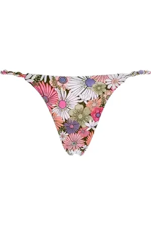 Agua by Agua Bendita Femme, Maillots de bain, Multicolore, Taille: 42 FR Bas de Bikini Brodé avec Motif Floral