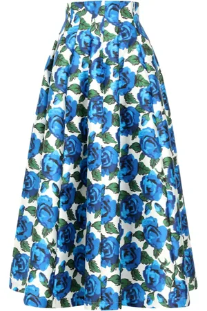 Serafini Femme, Jupes, Bleu, Taille: 40 FR Clear Midi Skirt