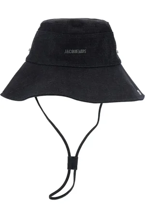 Jacquemus Homme, Accessoires, Bleu, Taille: 60 CM Bob bleu avec logo lettré