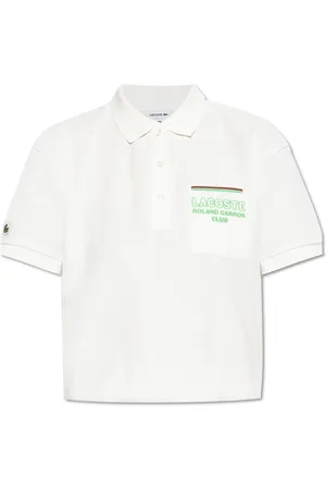 Lacoste Femme, Tops, Blanc, Taille: 38 FR Polo avec logo