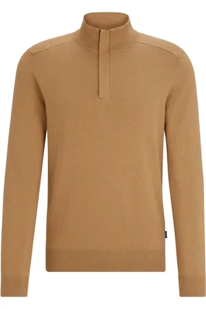 HUGO BOSS Homme, Pulls, , Taille: L Troyer à col roulé Regular Fit avec fermeture éclair dissimulée
