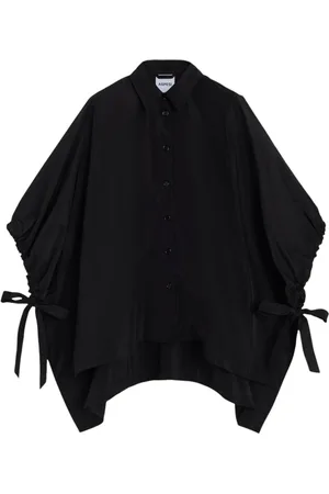 Aspesi Femme, Blouses et Chemises, Noir, Taille: 38 FR Chemise Technique en Nylon avec Ourlet Large