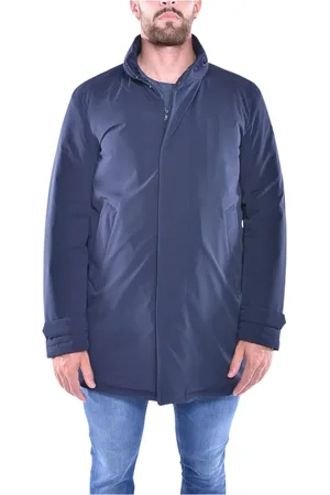Paul & Shark Homme, Vestes, Bleu, Taille: L Water-Repellent Stretch Carcoat