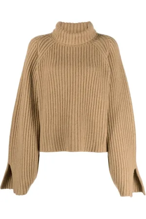 Khaite Femme, Pulls, , Taille: 38 FR Pull à col roulé en maille côtelée cachemire