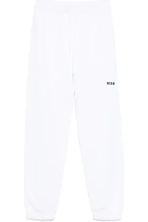 Msgm Femme, Pantalons, Blanc, Taille: 36 FR Pantalon en coton élégant pour femmes