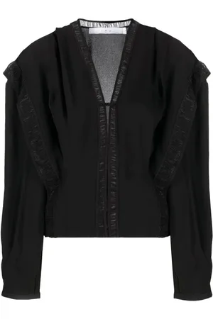 IRO Femme, Blouses et Chemises, Noir, Taille: 42 FR Blouse décontractée noire en coton