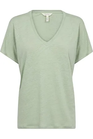 Part Two Femme, Tops, Vert, Taille: 42 FR T-shirt Vert Col en V