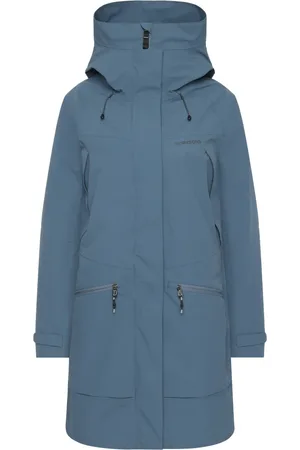 Didriksons Femme, Manteaux, Bleu, Taille: 40 FR Parka Légère pour Femmes