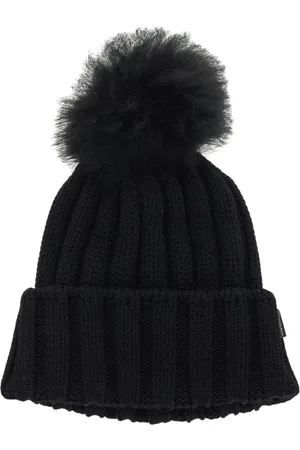 Woolrich Femme, Accessoires, Noir, Taille: M Bonnet Douillet à Pompon