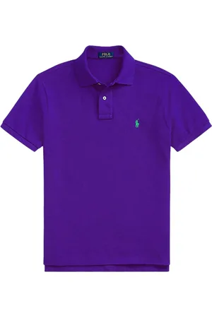 Ralph Lauren Homme, Tops, Violet, Taille: S Polo violet avec logo poney