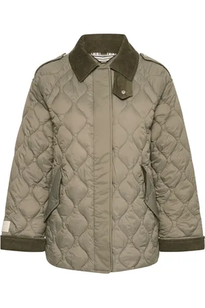 Part Two Femme, Vestes, Vert, Taille: 46 FR Veste Matelassée Olive Fumé