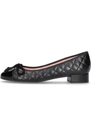 Pretty Ballerinas Femme, Chaussures, Noir, Taille: 35 EU Ballerines matelassées en cuir avec talon de 2,5 cm