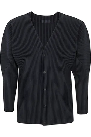 Issey Miyake Homme, Pulls, Bleu, Taille: 40 FR Cardigan Navy Basics
