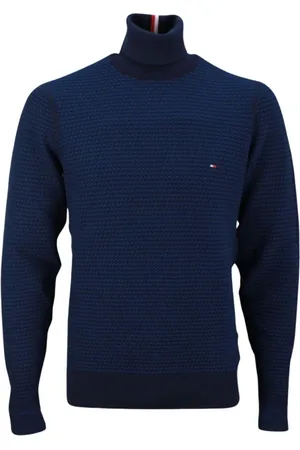Tommy Hilfiger Homme, Pulls, Bleu, Taille: M Pull à Col Roulé