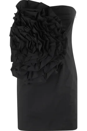 ROTATE Femme, Robes, Noir, Taille: 36 FR Robe Mini 3D Big Flower Noire