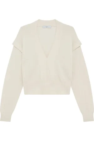 IRO Femme, Pulls, Blanc, Taille: 38 FR Pull en maille col V