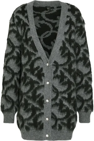 Pinko Femme, Pulls, Gris, Taille: 38 FR Cardigan Élégant