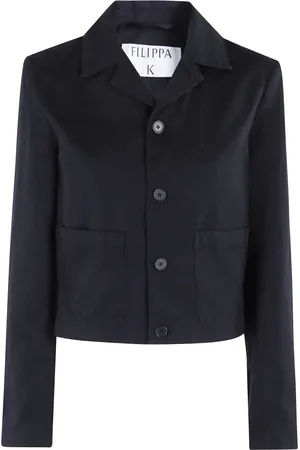 Filippa K Femme, Vestes, Noir, Taille: 36 FR Veste Noire à Poches Appliquées