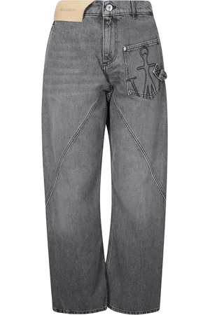 J.W.Anderson Femme, Jeans, Gris, Taille: W24 Jean en denim avec logo et broderie d`ancre