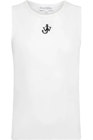 J.W.Anderson Femme, Tops, Blanc, Taille: 34 FR Débardeur avec logo ancre