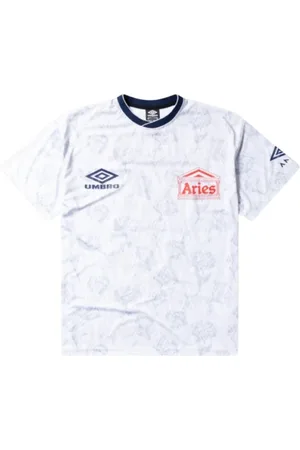 ARIES Homme, Tops, Blanc, Taille: XL Maillot de football aux roses blanches