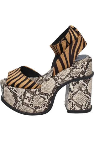 Jeffrey Campbell Femme, Chaussures, Multicolore, Taille: 36 EU Sandales à Talons Hauts en Poil de Veau