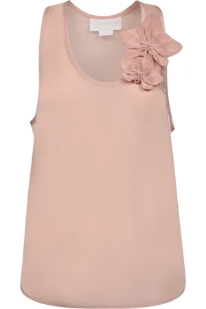 GENNY Femme, Tops, Rose, Taille: 34 FR Haut Rose sans Manches à Fleurs