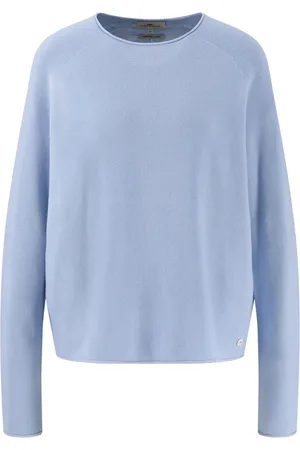 Fynch-Hatton Femme, Pulls, Bleu, Taille: 42 FR Pull Col Rond en Coton Fin