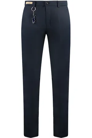 Paul & Shark Homme, Pantalons, Bleu, Taille: L Pantalon Stretch en Coton avec Poches