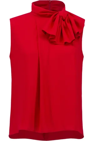 Joseph Ribkoff Femme, Tops, Rouge, Taille: 42 FR Haut sans Manches à Col Lavallière