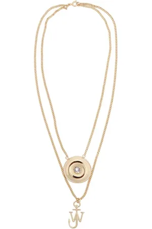 J.W.Anderson Femme, Accessoires, Jaune, Taille: ONE Size Élégant collier avec pendentif doré