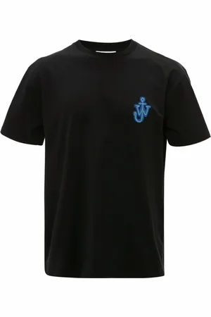 J.W.Anderson Homme, Tops, Noir, Taille: XS T-Shirt Patch Ancre