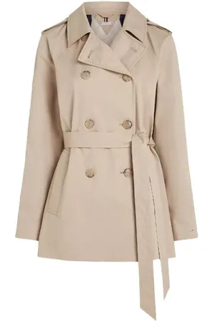Tommy Hilfiger Femme, Manteaux, , Taille: 36 FR Trench Court Court en Coton