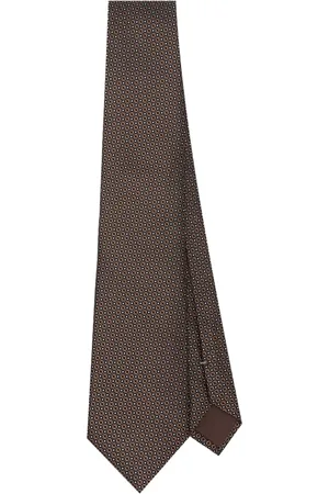 CANALI Homme, Accessoires, Brun, Taille: ONE Size Cravate de Luxe en Soie Fabriquée en Italie