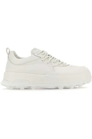 Jil Sander Homme, Chaussures, Blanc, Taille: 41 EU Baskets en cuir et caoutchouc blanches