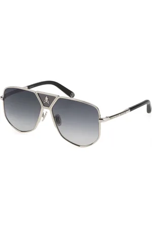 Philipp Plein Unisex, Accessoires, Gris, Taille: ONE Size Lunettes de soleil Spp009V