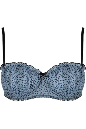 Pinko Femme, Tops, Bleu, Taille: 40 FR Haut Balconnet à Pois