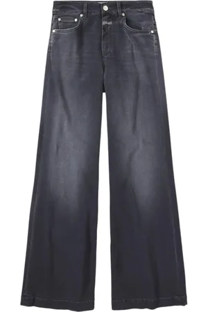 Closed Femme, Jeans, Gris, Taille: W25 L30 Jean Gris Taille Haute et Jambes Larges