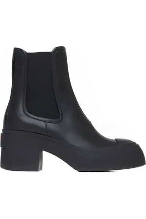 Marni Femme, Chaussures, Noir, Taille: 36 EU Bottines Chelsea en cuir noir