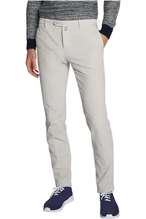 Kiton Homme, Pantalons, Gris, Taille: W38 Pantalon Slim Fit Gris Glacier en Coton Stretch