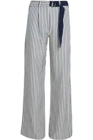 Tommy Hilfiger Femme, Pantalons, Multicolore, Taille: 36 FR Pantalon Large en Lin