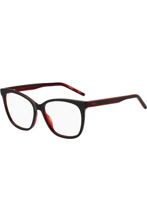 HUGO BOSS Femme, Accessoires, Noir, Taille: ONE Size Montures Noires en Acétate avec Cadran