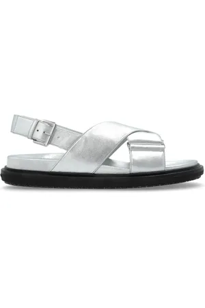 Marni Femme, Chaussures, Gris, Taille: 37 EU Sandales en cuir