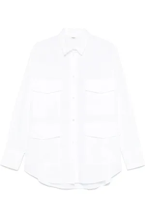 BARENA Femme, Blouses et Chemises, Blanc, Taille: 36 FR Chemise Blanche en Coton Cristal Bagio
