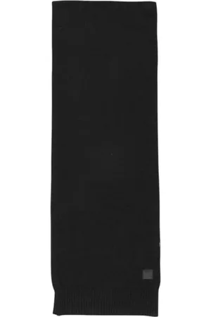 HUGO BOSS Homme, Accessoires, Noir, Taille: ONE Size Écharpe noire en mélange de laine