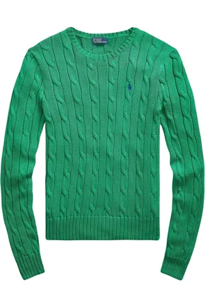 Ralph Lauren Femme, Pulls, Vert, Taille: 38 FR Pull en maille à col rond