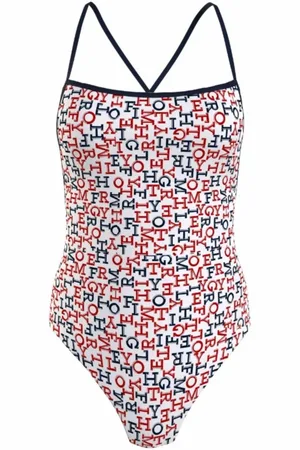Tommy Hilfiger Femme, Maillots de bain, Multicolore, Taille: 36 FR Maillot de bain une pièce à encolure droite