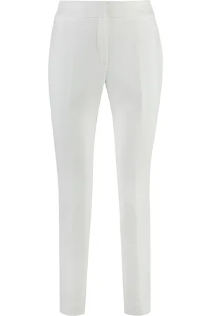 PESERICO SIGN Femme, Pantalons, Blanc, Taille: 42 FR Pantalon Cigarette Stretch Gabardine