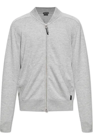 Tom Ford Homme, Pulls, Gris, Taille: L Cardigan zippé
